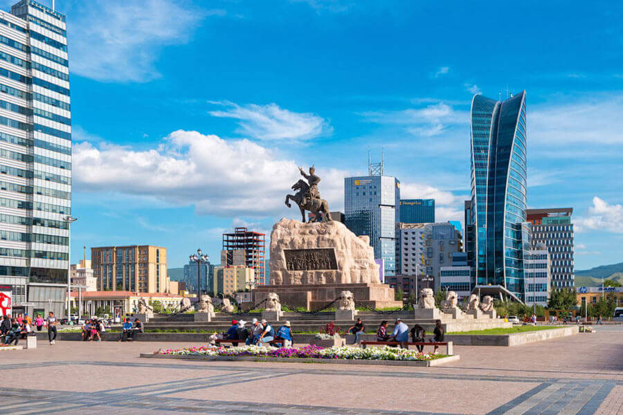 Main square in Ulaanbaatar-Mongolia trip packages