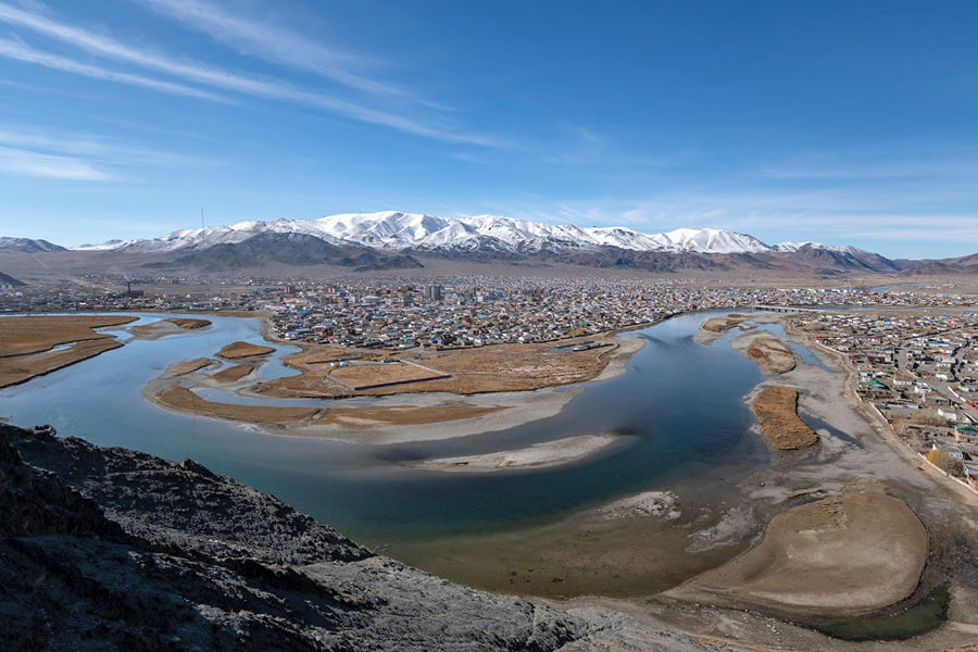 Ulgii Town in Mongolia