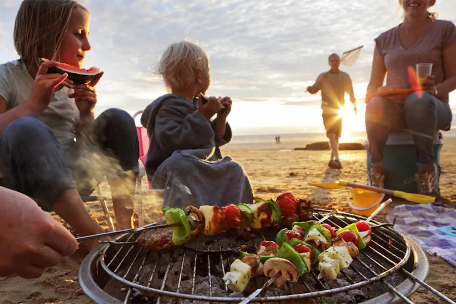 bbq in tsenkher hot spring - mongolia trips