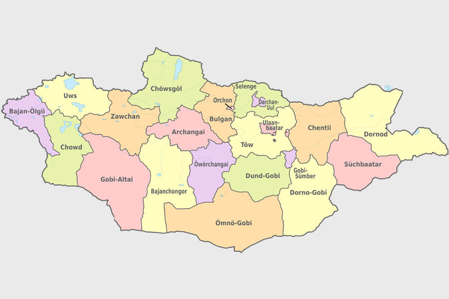 mongolia travel map