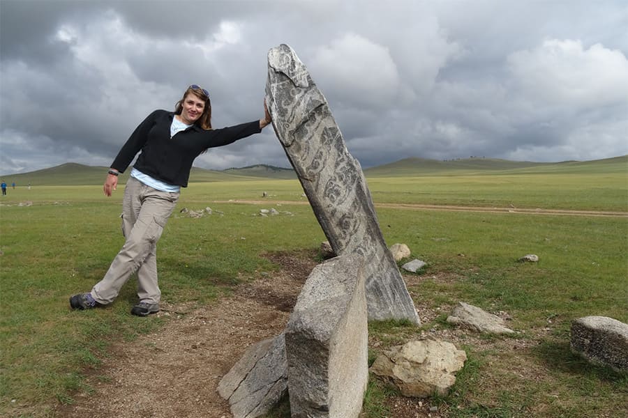 ancient deer stone - mongolia reindeer tribe tour
